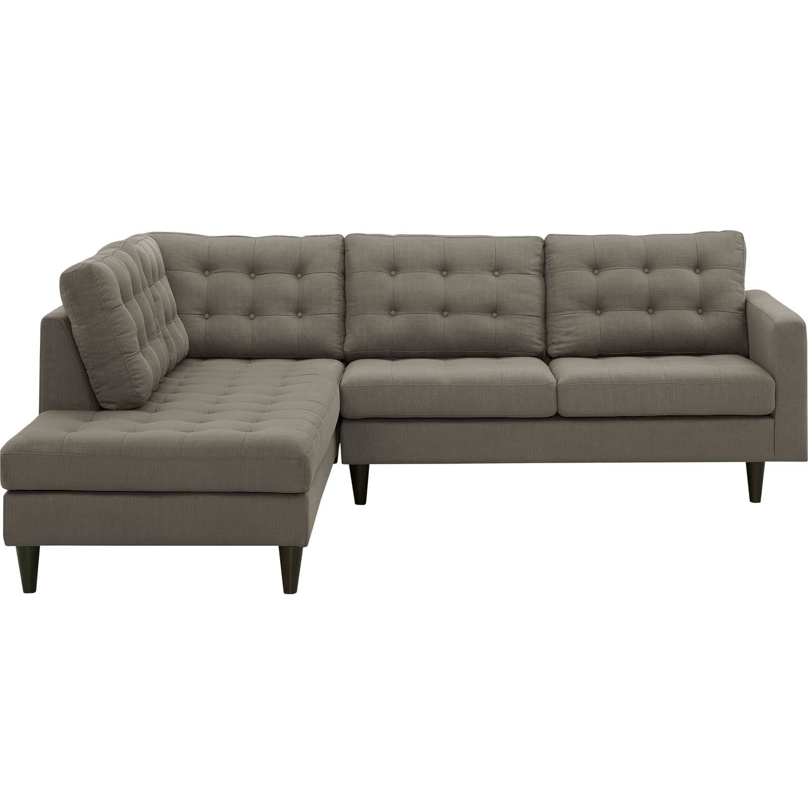 Empress 2 Piece Upholstered Fabric Left Facing Bumper Sectional By Modway - EEI-2798 | Outdoor Sofas, Loveseats & Sectionals | Modishstore - 18