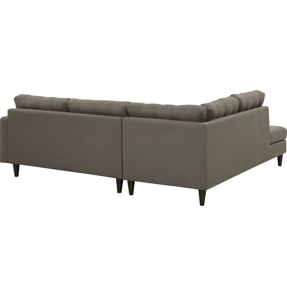 Empress 2 Piece Upholstered Fabric Left Facing Bumper Sectional By Modway - EEI-2798 | Sectional | Modishstore - 19