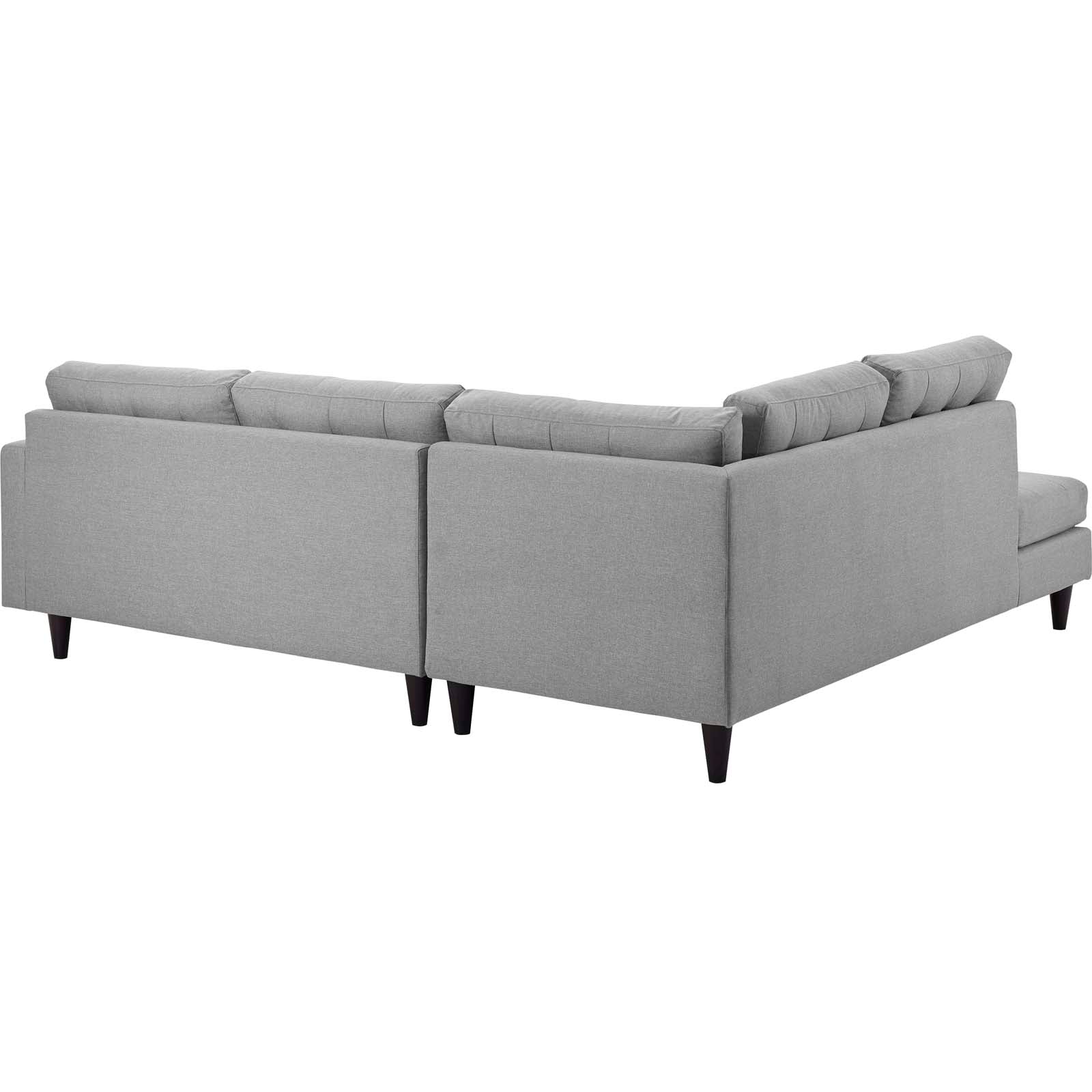 Empress 2 Piece Upholstered Fabric Left Facing Bumper Sectional By Modway - EEI-2798 | Outdoor Sofas, Loveseats & Sectionals | Modishstore - 27