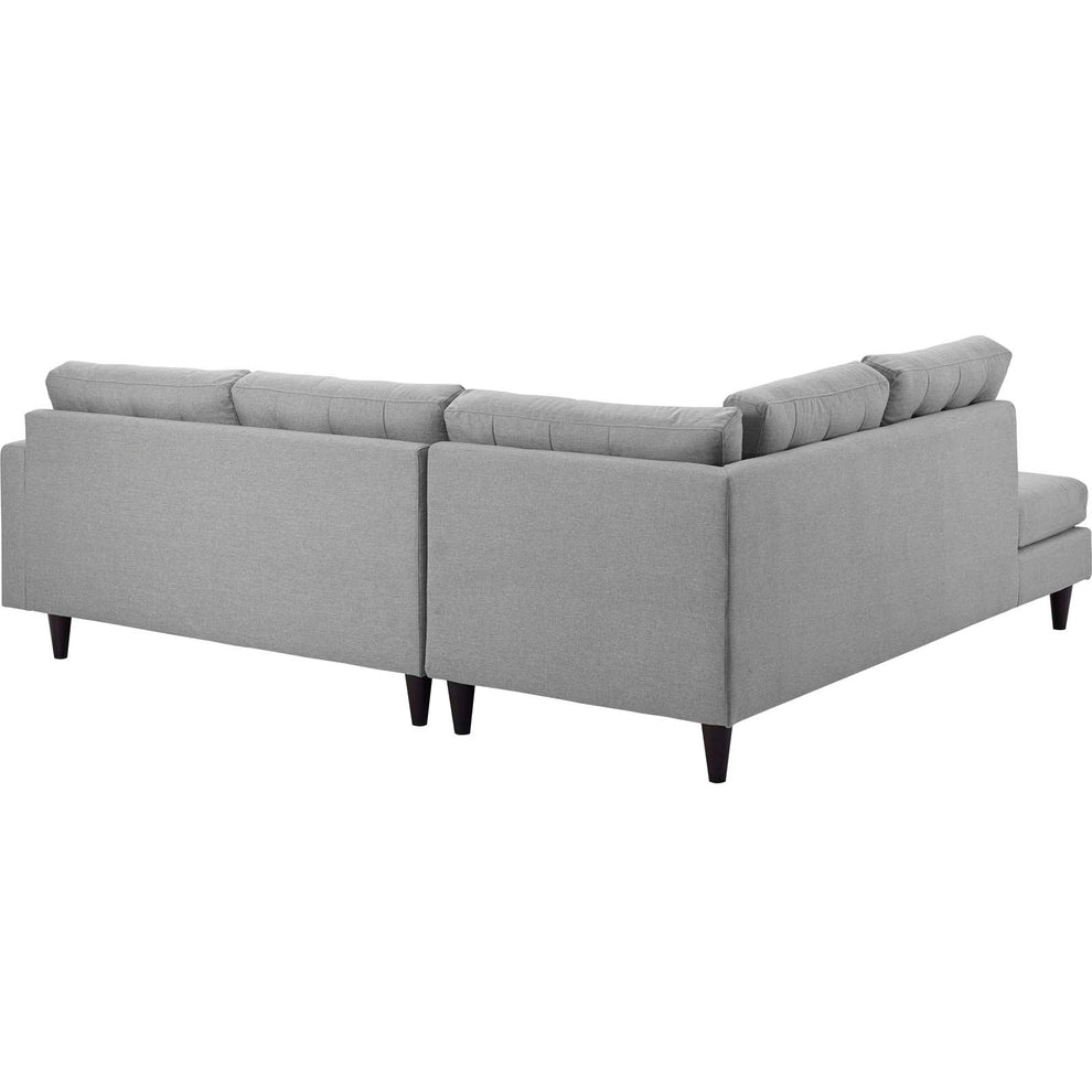Empress 2 Piece Upholstered Fabric Left Facing Bumper Sectional By Modway - EEI-2798 | Sectional | Modishstore - 27