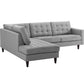 Empress 2 Piece Upholstered Fabric Left Facing Bumper Sectional By Modway - EEI-2798 | Outdoor Sofas, Loveseats & Sectionals | Modishstore - 28