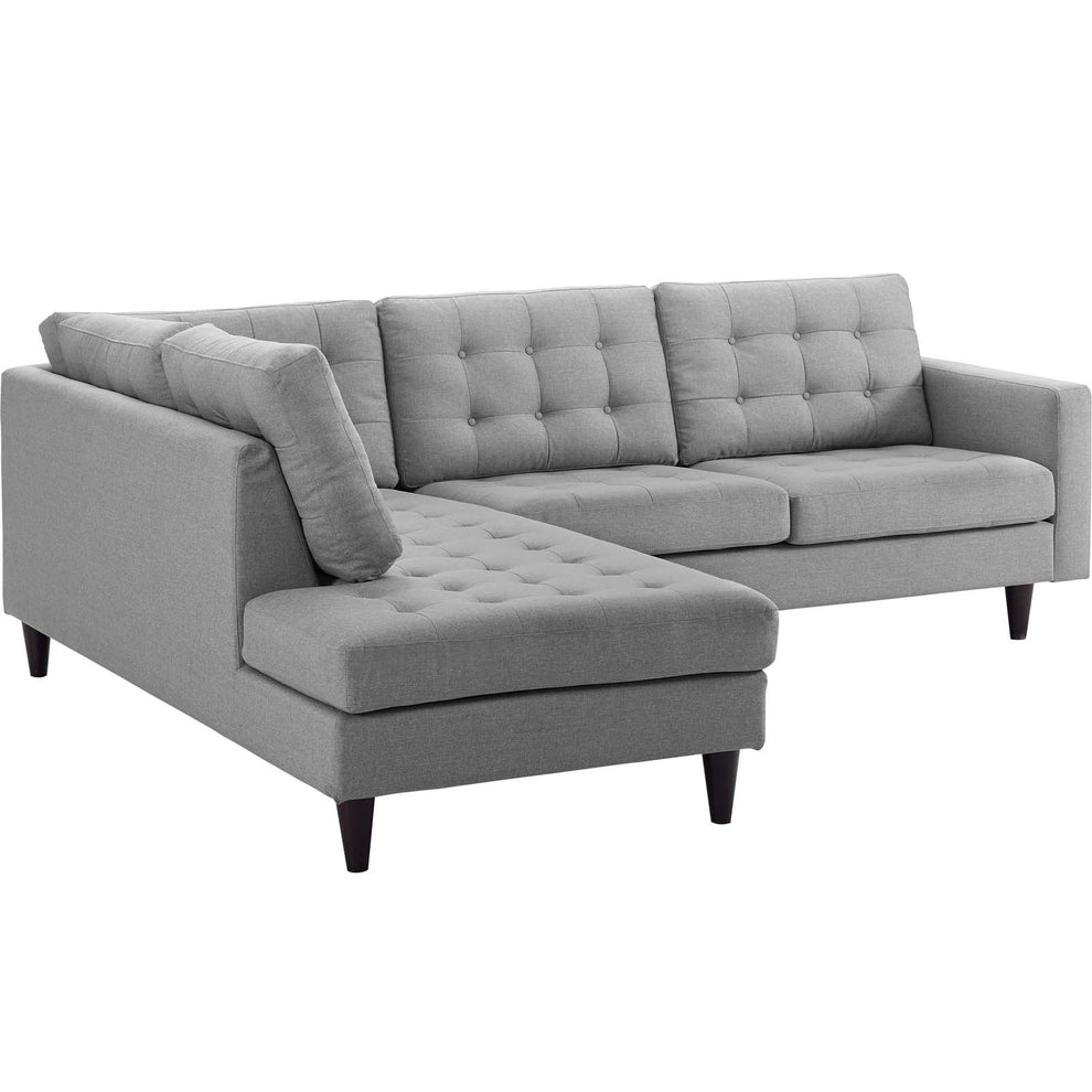 Empress 2 Piece Upholstered Fabric Left Facing Bumper Sectional By Modway - EEI-2798 | Sectional | Modishstore - 28