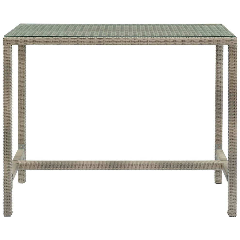 Modway Conduit Outdoor Patio Wicker Rattan Large Bar Table Light Gray - EEI-2804 | Bar Tables | Modishstore - 2