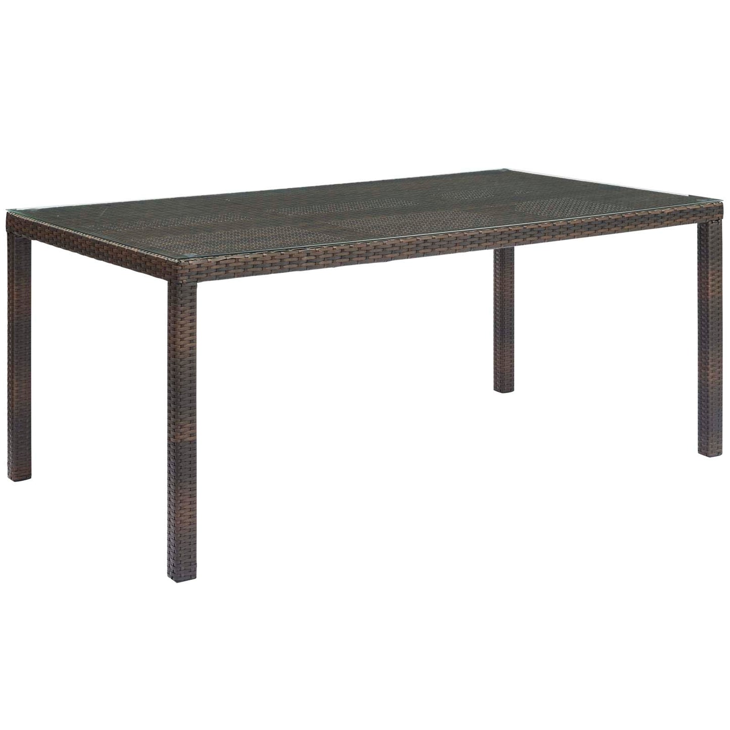 Modway Conduit 70" Outdoor Patio Wicker Rattan Dining Table | Dining Tables | Modishstore