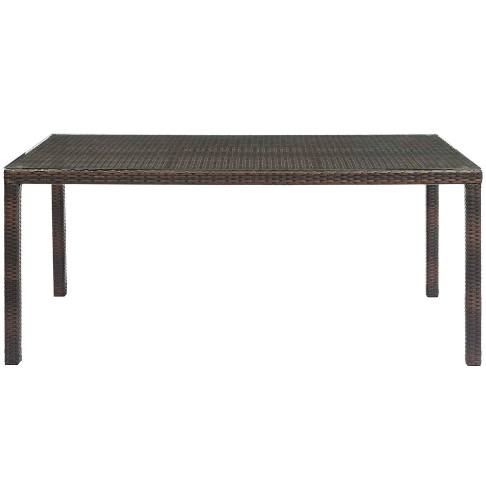 Modway Conduit 70" Outdoor Patio Wicker Rattan Dining Table - EEI-2807 | Dining Tables | Modishstore - 2