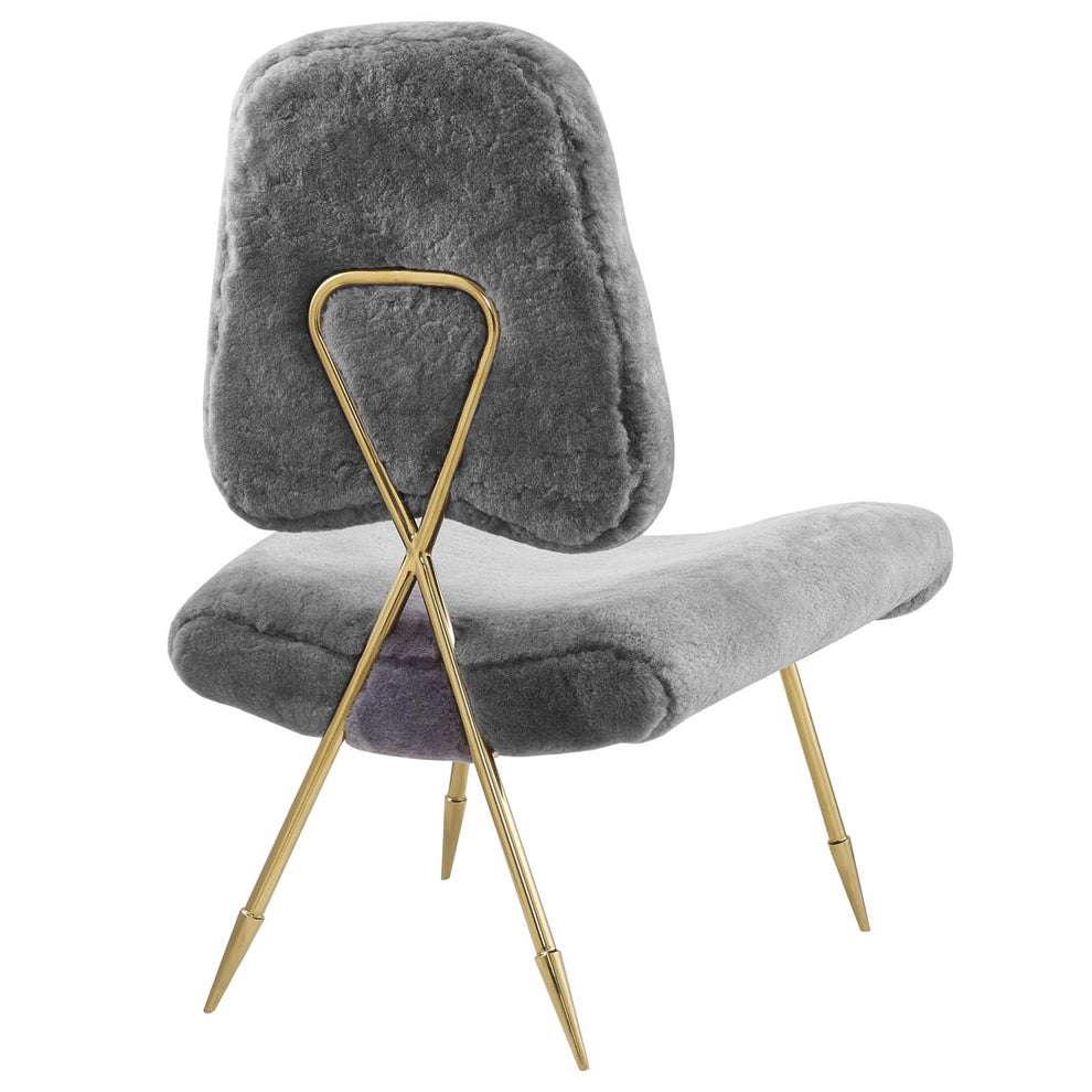 Modway Ponder Upholstered Sheepskin Fur Lounge Chair - EEI-2810 | Lounge Chairs | Modishstore - 10