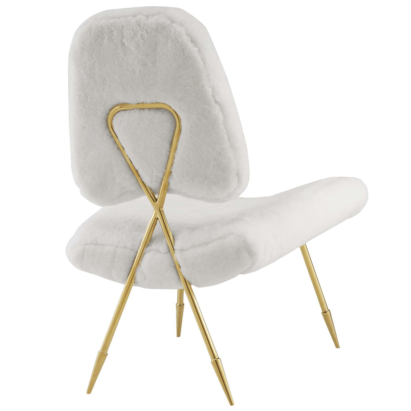 Modway Ponder Upholstered Sheepskin Fur Lounge Chair | Lounge Chairs | Modishstore-5