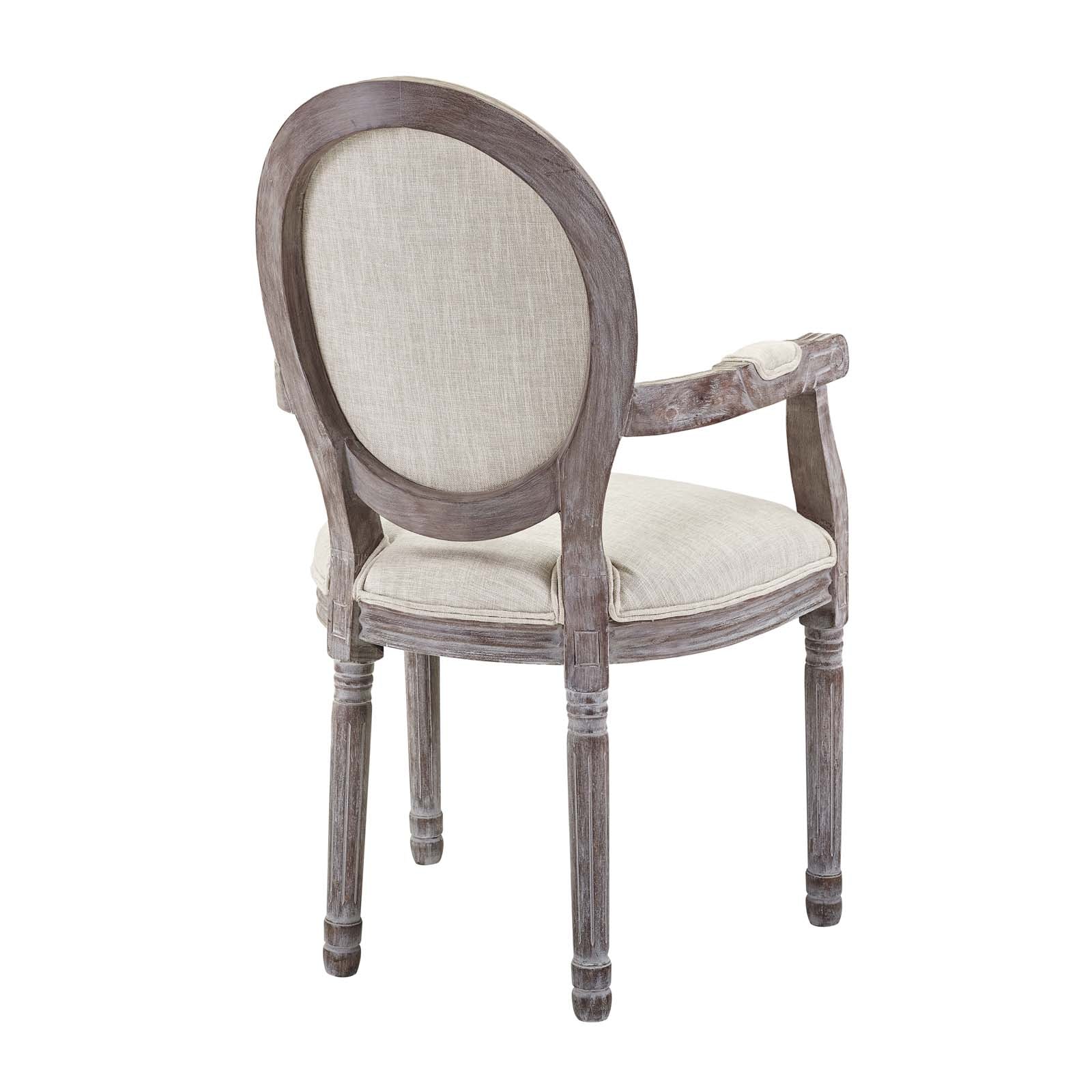 Modway Emanate Vintage French Upholstered Fabric Dining Armchair | Dining Chairs | Modishstore-3