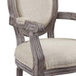 Modway Emanate Vintage French Upholstered Fabric Dining Armchair | Dining Chairs | Modishstore-2