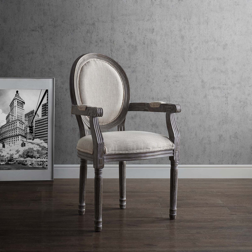 Modway Emanate Vintage French Upholstered Fabric Dining Armchair - EEI-2823 | Dining Chairs | Modishstore - 1