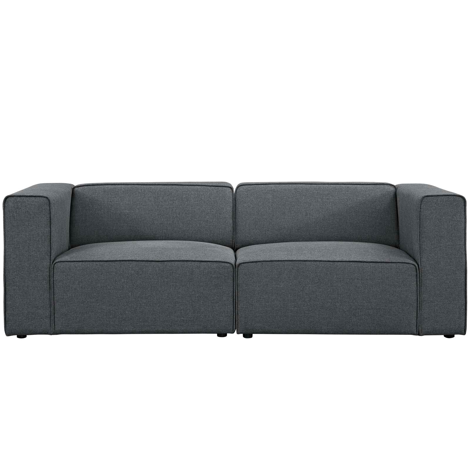 Modway Mingle 2 Piece Upholstered Fabric Sectional Sofa Set | Sofas | Modishstore-12