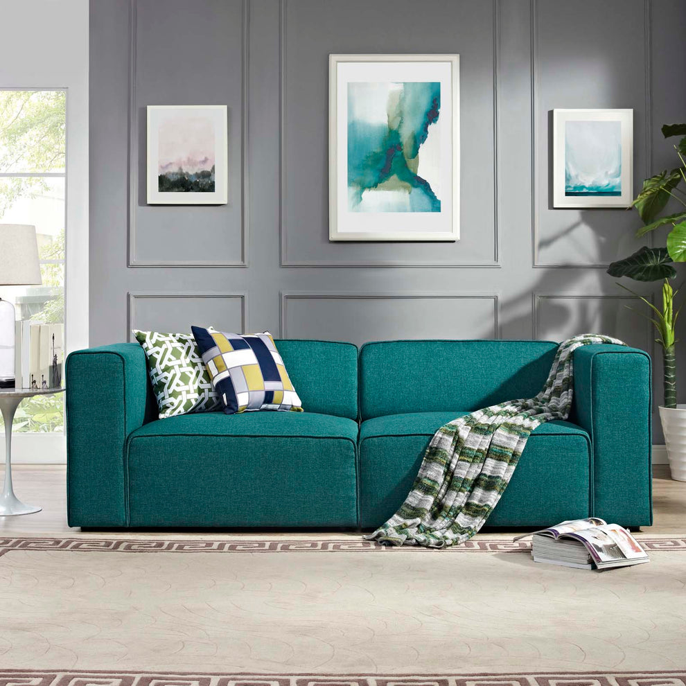 Modway Mingle 2 Piece Upholstered Fabric Sectional Sofa Set - EEI-2825 | Sofa Set | Modishstore - 13