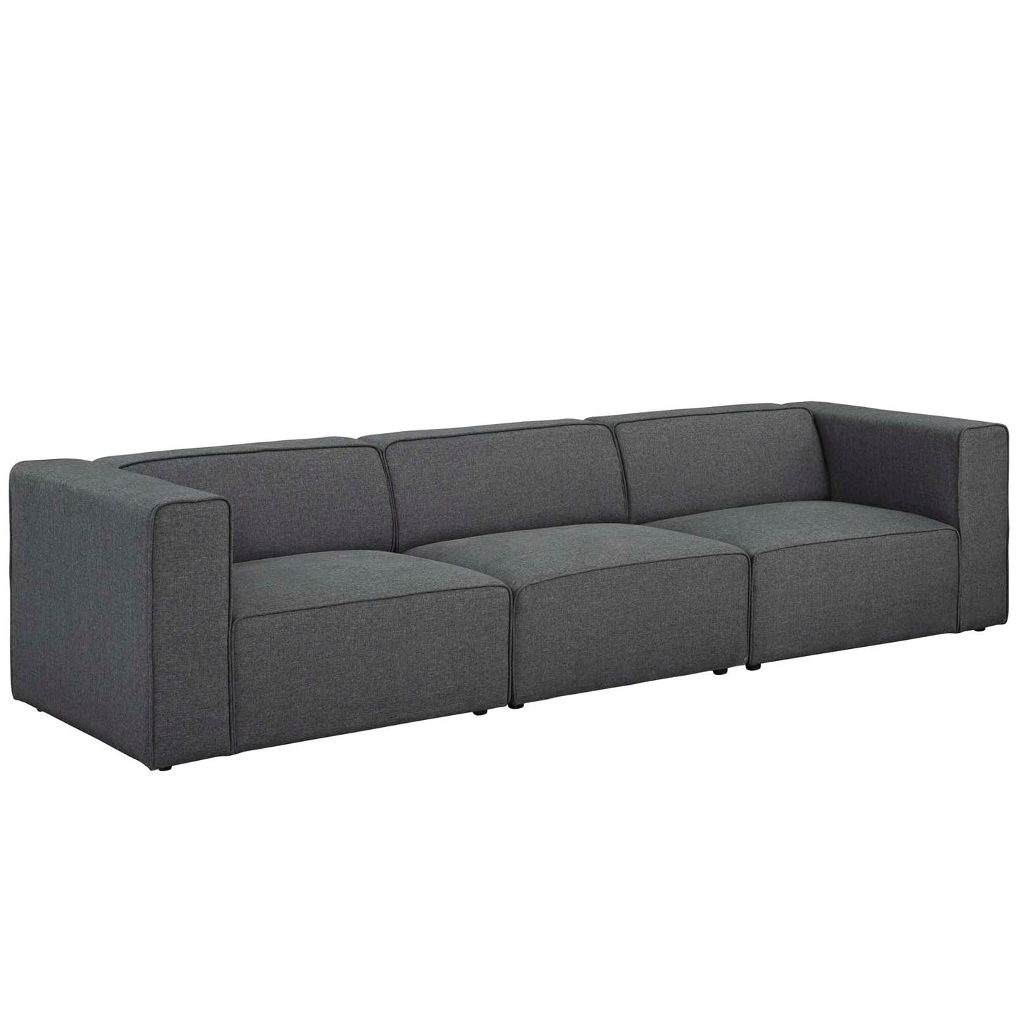 Modway Mingle 3 Piece Upholstered Fabric Sectional Sofa Set | Sofas | Modishstore-8