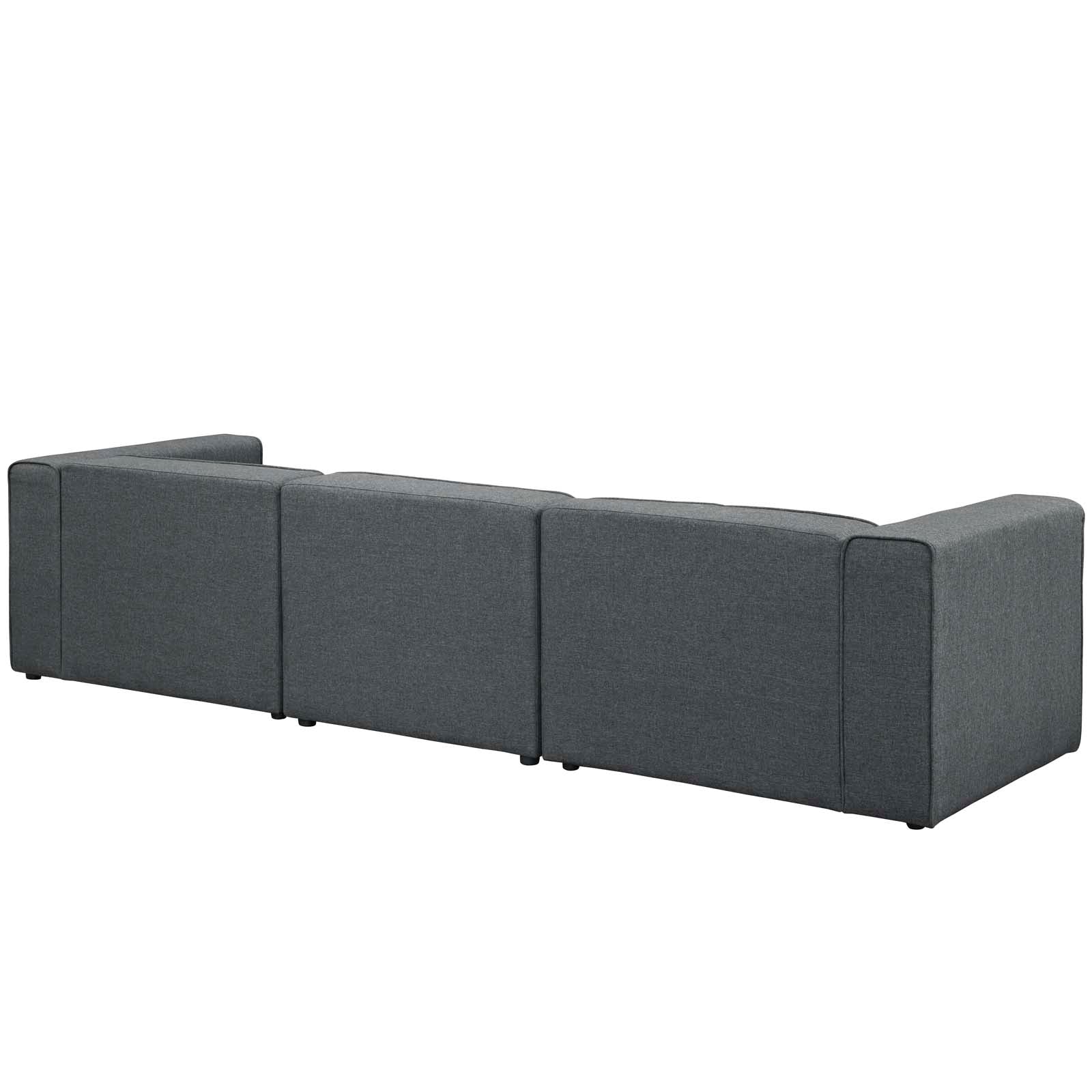 Modway Mingle 3 Piece Upholstered Fabric Sectional Sofa Set | Sofas | Modishstore-6