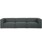 Modway Mingle 3 Piece Upholstered Fabric Sectional Sofa Set | Sofas | Modishstore-3