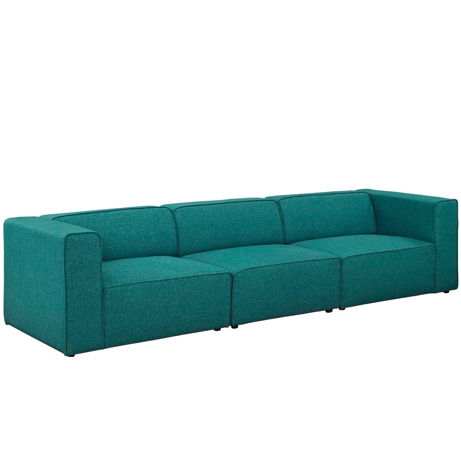 Modway Mingle 3 Piece Upholstered Fabric Sectional Sofa Set | Sofas | Modishstore-10