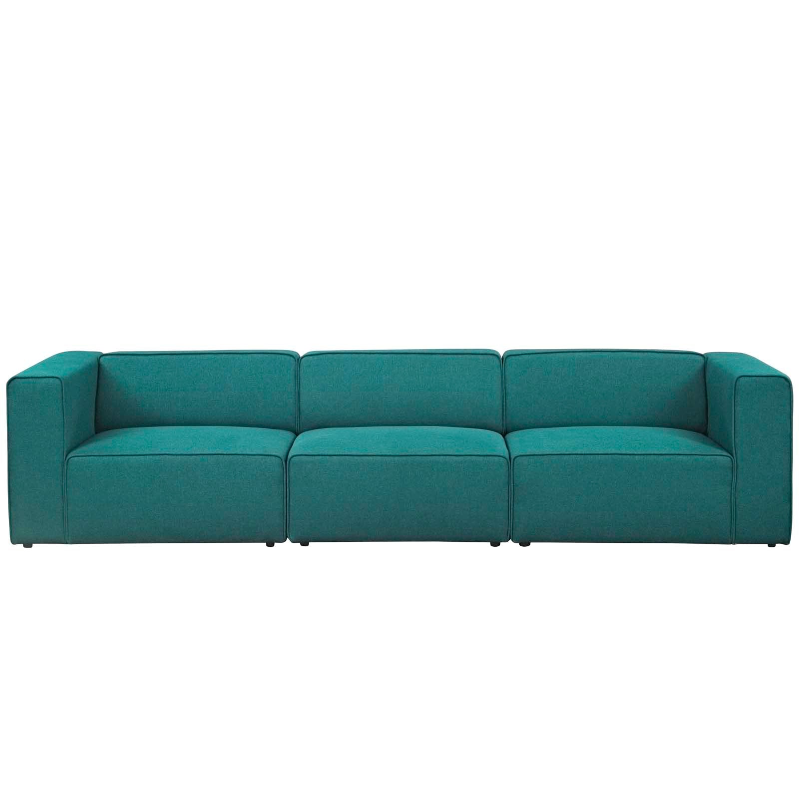 Modway Mingle 3 Piece Upholstered Fabric Sectional Sofa Set | Sofas | Modishstore-7
