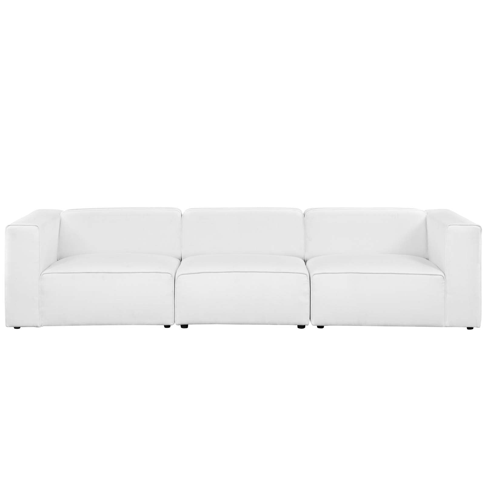 Modway Mingle 3 Piece Upholstered Fabric Sectional Sofa Set | Sofas | Modishstore-12
