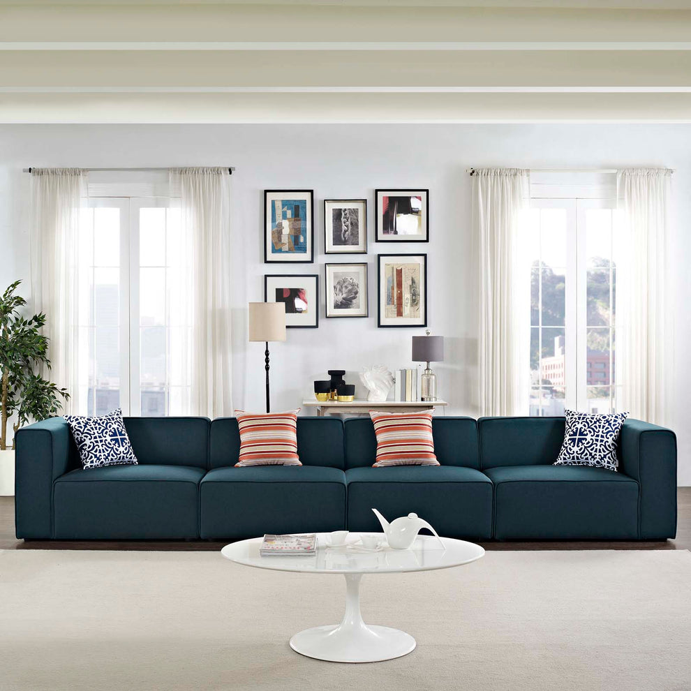 Mingle 4 Piece Upholstered Fabric Sectional Sofa Set by Modway - EEI-2829 | Sofa Set | Modishstore - 4