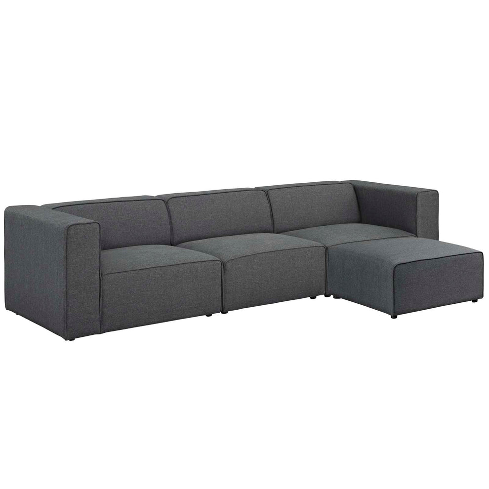 Modway Mingle 4 Piece Upholstered Fabric Sectional Sofa Set - EEI-2831 | Sofa Set | Modishstore - 7