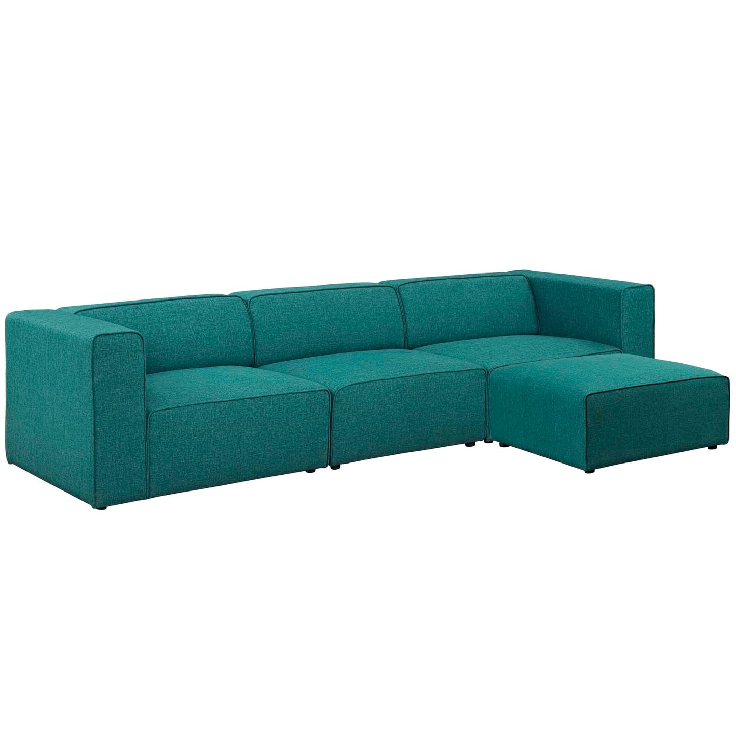 Modway Mingle 4 Piece Upholstered Fabric Sectional Sofa Set | Sofas | Modishstore-2