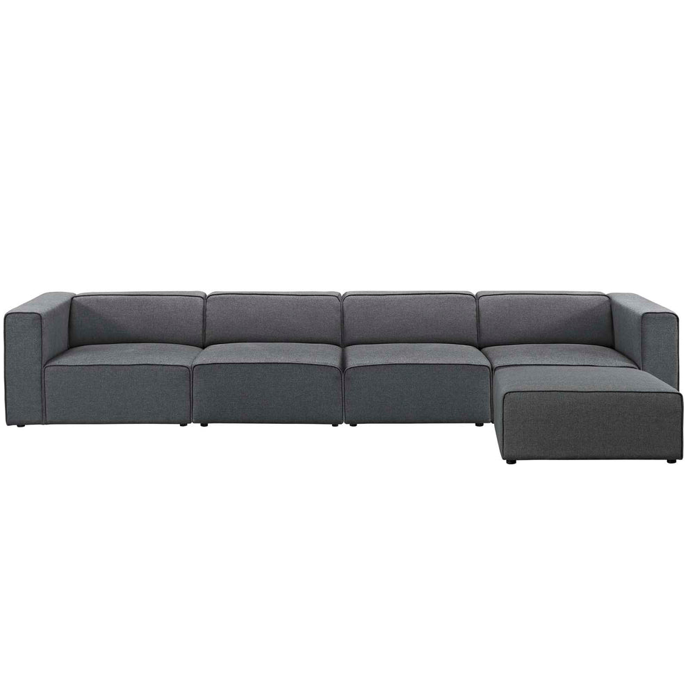 Modway Mingle 5 Piece Upholstered Fabric Sectional Sofa Set - EEI-2833 | Sofa Set | Modishstore - 16