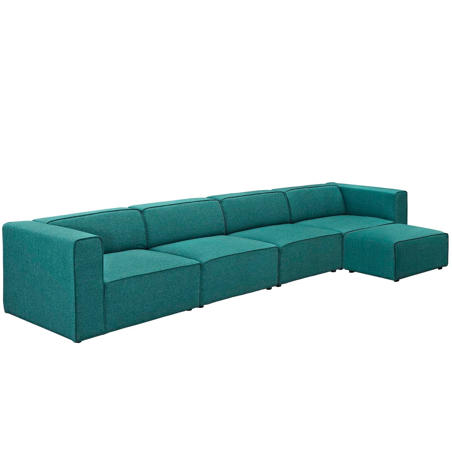 Modway Mingle 5 Piece Upholstered Fabric Sectional Sofa Set | Sofas | Modishstore-11