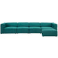 Modway Mingle 5 Piece Upholstered Fabric Sectional Sofa Set | Sofas | Modishstore-12