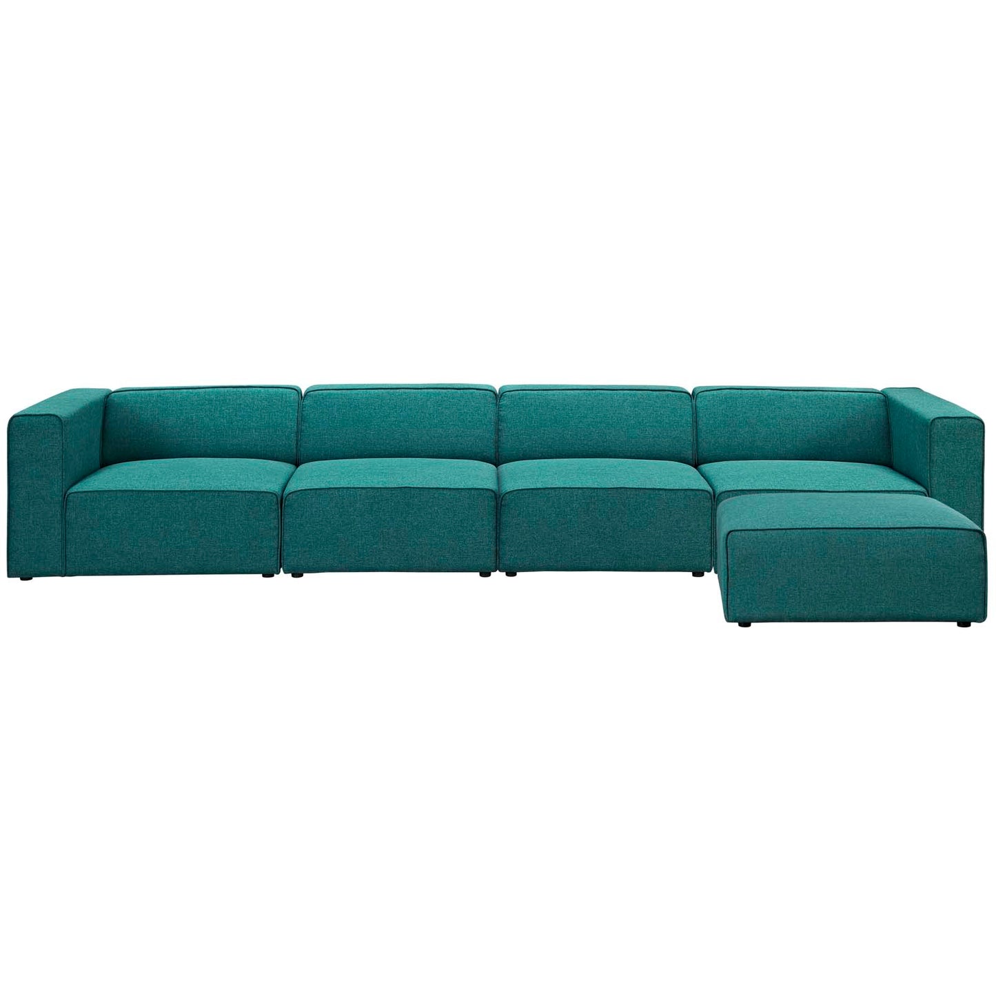 Modway Mingle 5 Piece Upholstered Fabric Sectional Sofa Set | Sofas | Modishstore-12