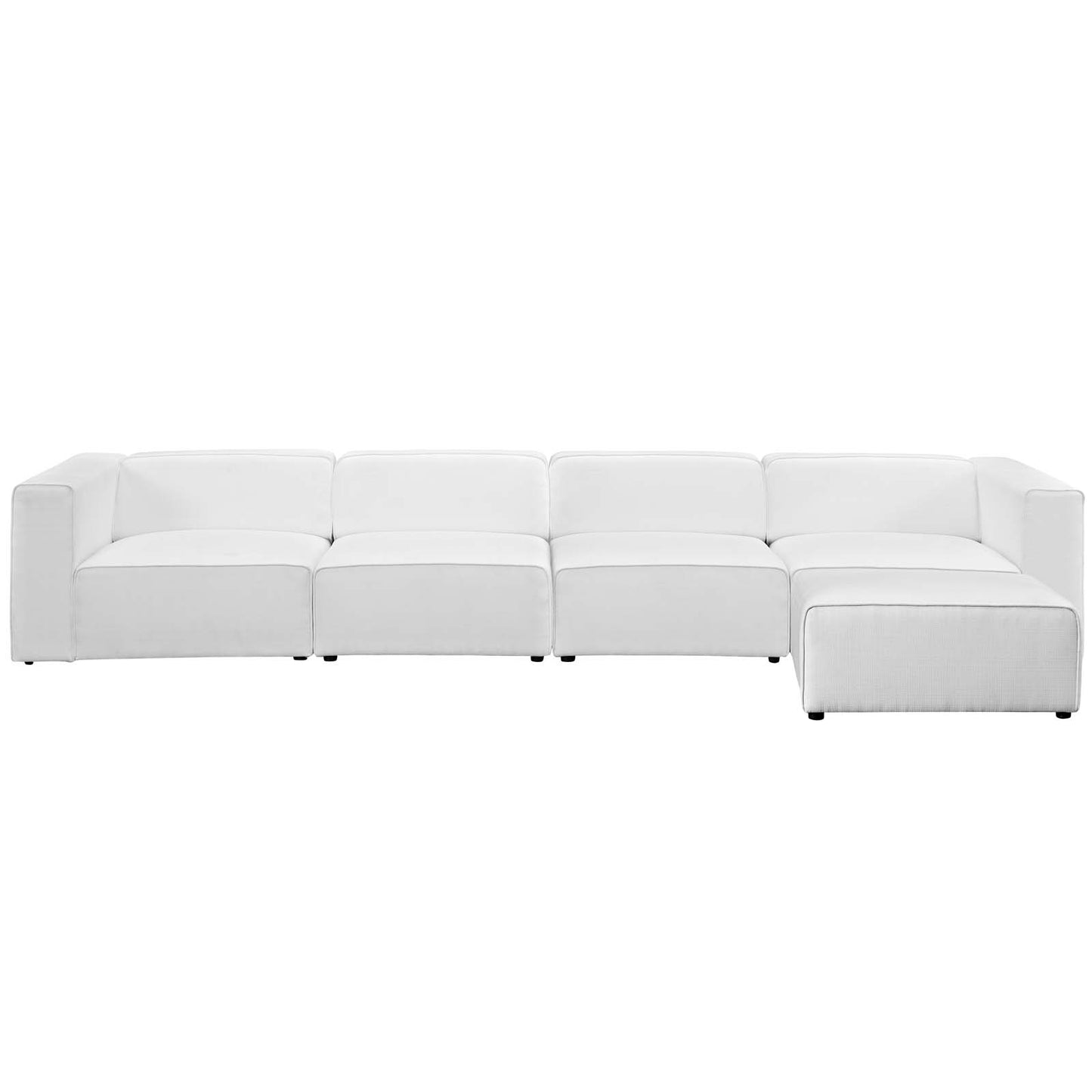 Modway Mingle 5 Piece Upholstered Fabric Sectional Sofa Set | Sofas | Modishstore-8