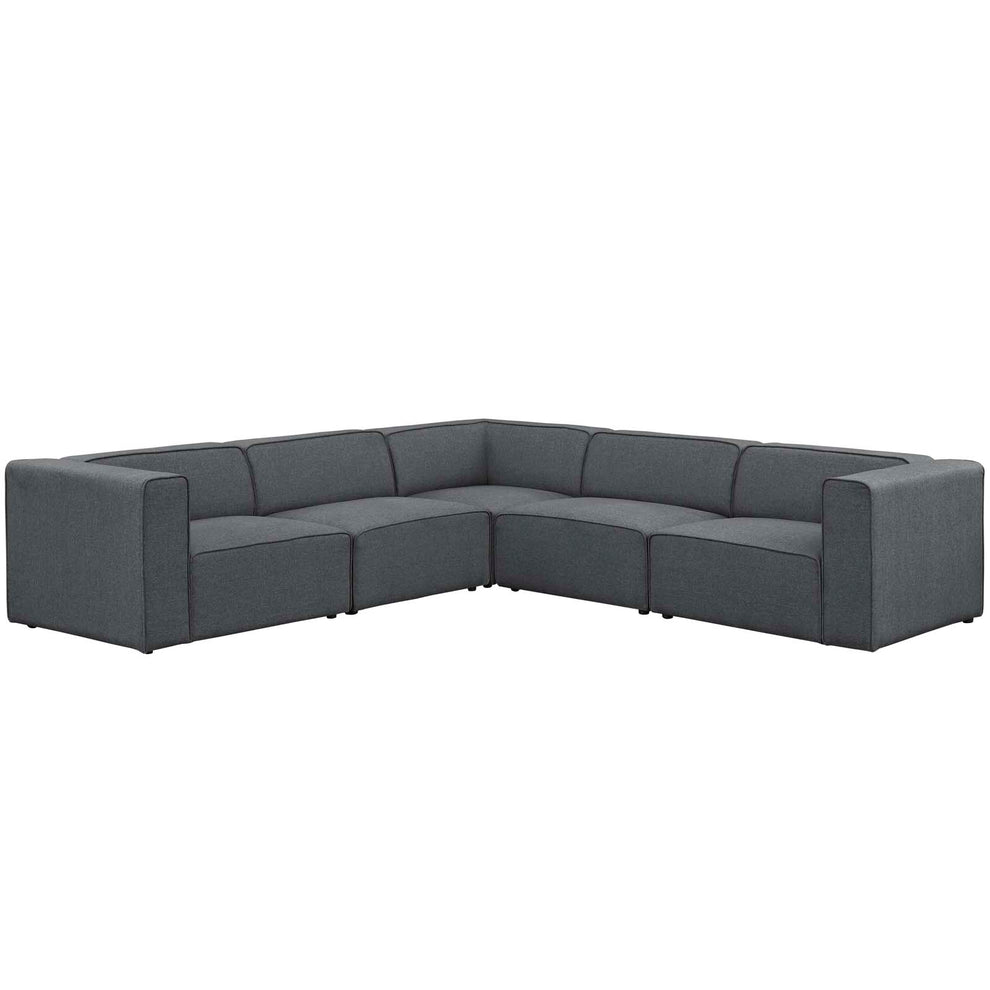 Modway Mingle 5 Piece Upholstered Fabric Sectional Sofa Set-EEI-2835 - EEI-2835 | Sofa Set | Modishstore - 8