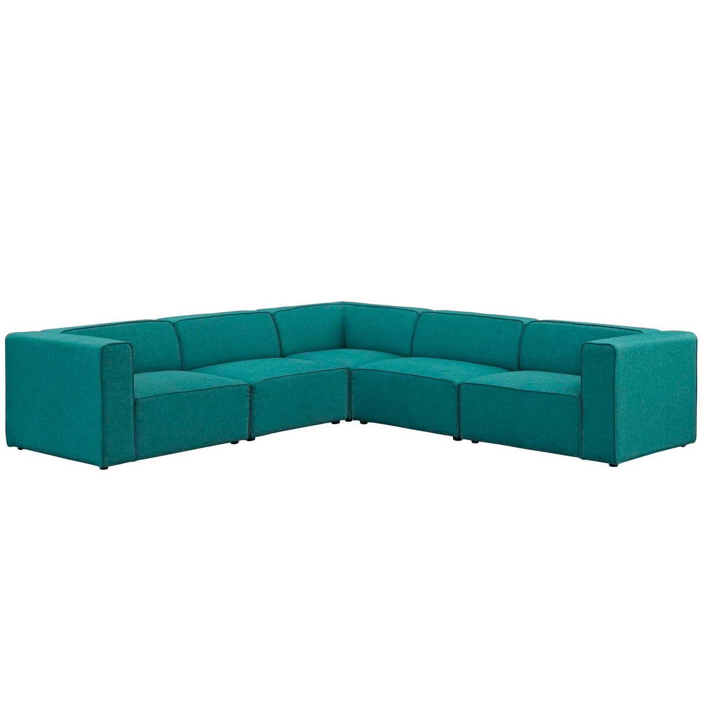Modway Mingle 5 Piece Upholstered Fabric Sectional Sofa Set-EEI-2835 | Sofas | Modishstore-17