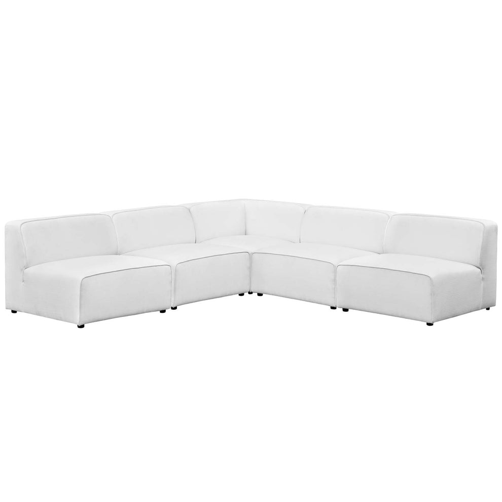 Modway Mingle 5 Piece Upholstered Fabric Armless Sectional Sofa Set - EEI-2839 | Sofa Set | Modishstore - 14