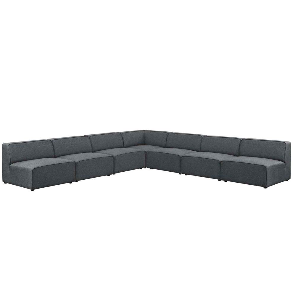 Mingle 7 Piece Upholstered Fabric Sectional Sofa Set by Modway - EEI-2841 | Sofa Set | Modishstore - 7