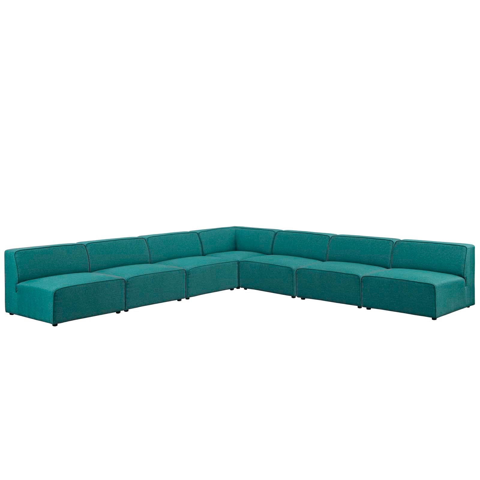 Mingle 7 Piece Upholstered Fabric Sectional Sofa Set by Modway - EEI-2841 | Sofa Set | Modishstore-4