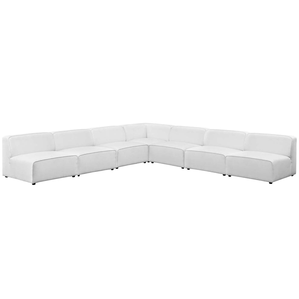 Mingle 7 Piece Upholstered Fabric Sectional Sofa Set by Modway - EEI-2841 | Sofa Set | Modishstore - 9