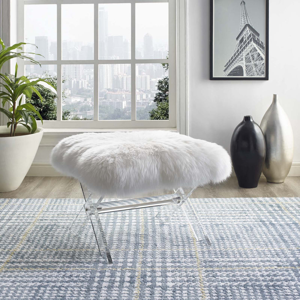 Modway Swift Sheepskin Bench - EEI-2843 | Benches | Modishstore - 5