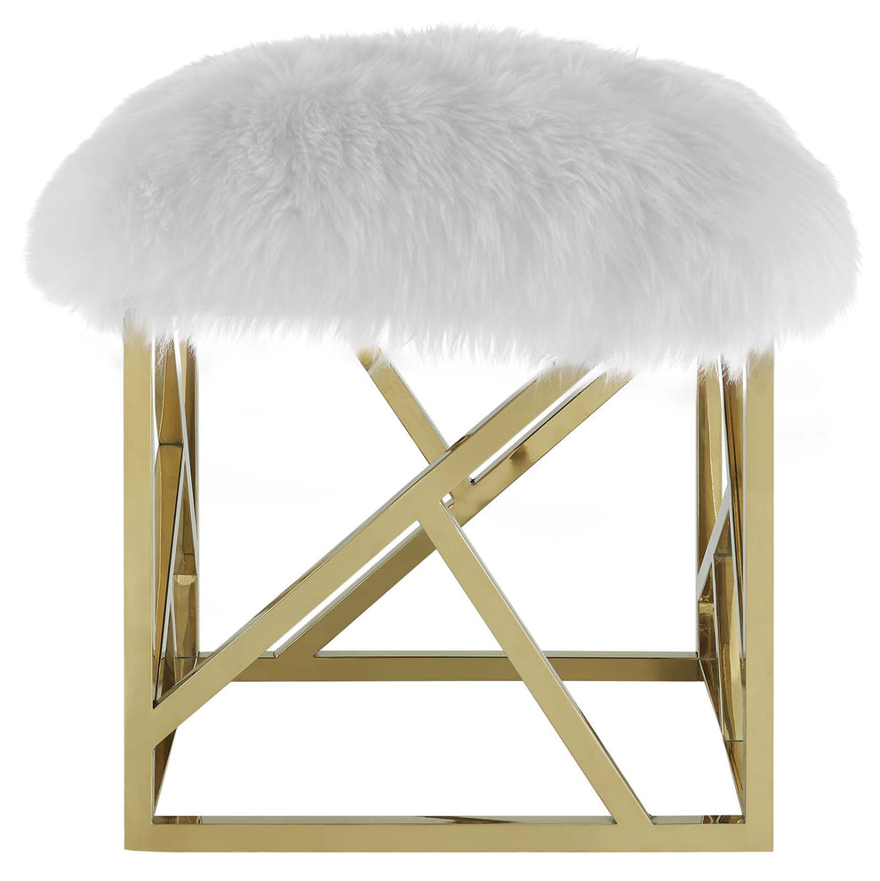 Modway Intersperse Sheepskin Ottoman - EEI-2844 | Ottomans | Modishstore - 5