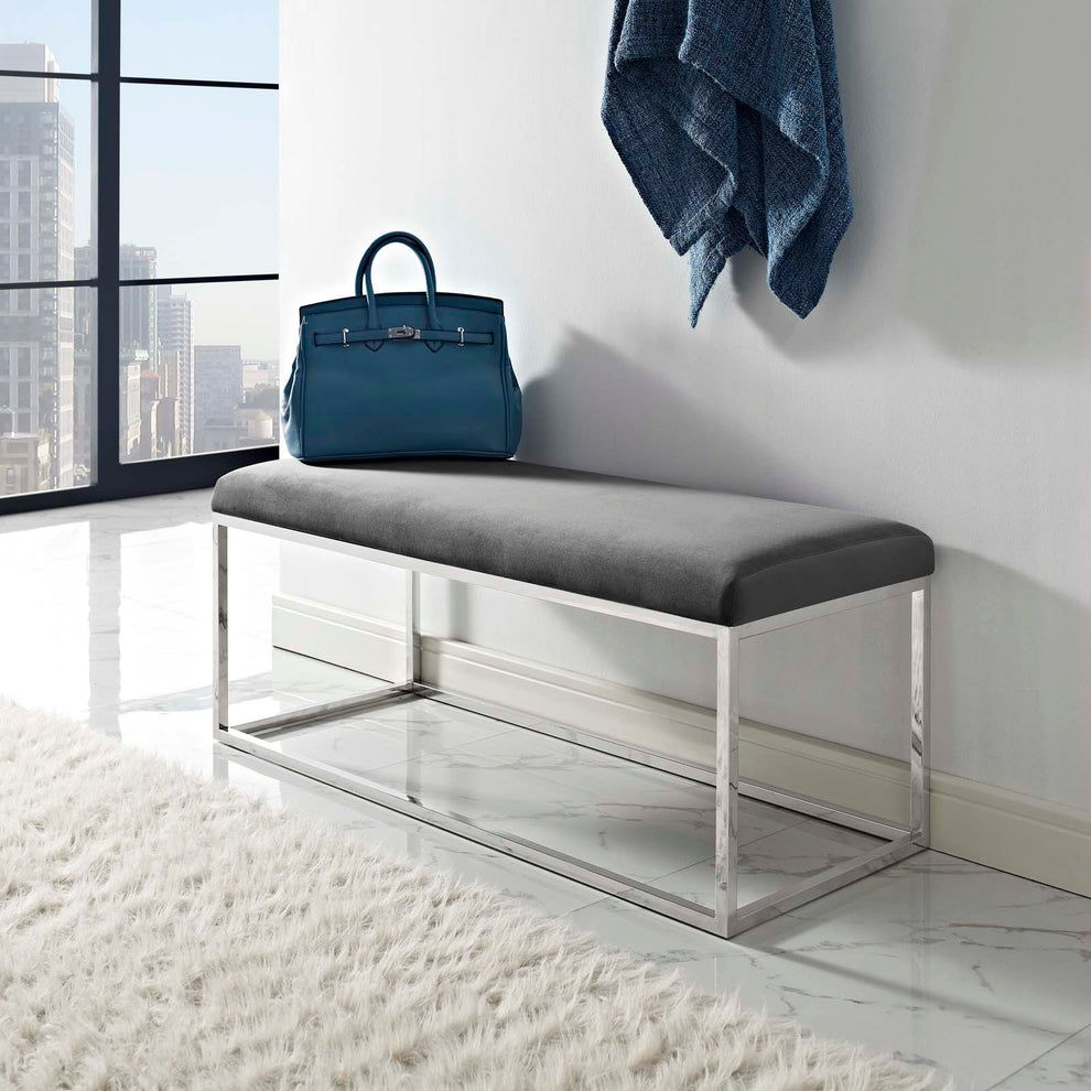 Modway Anticipate Performance Velvet Bench - EEI-2869 | Benches | Modishstore - 2