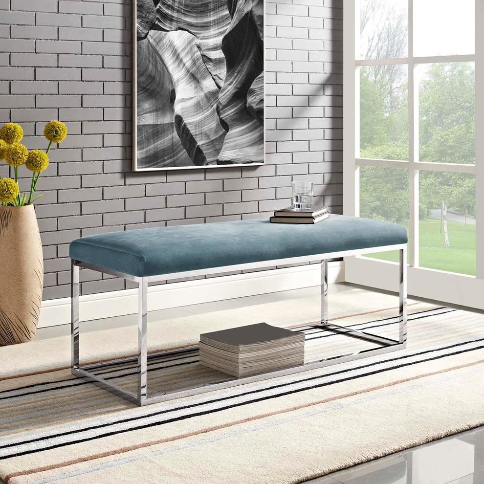 Modway Anticipate Performance Velvet Bench - EEI-2869 | Benches | Modishstore - 6