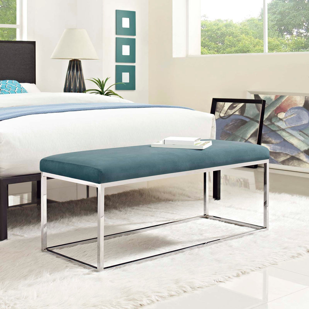 Modway Anticipate Performance Velvet Bench - EEI-2869 | Benches | Modishstore - 7
