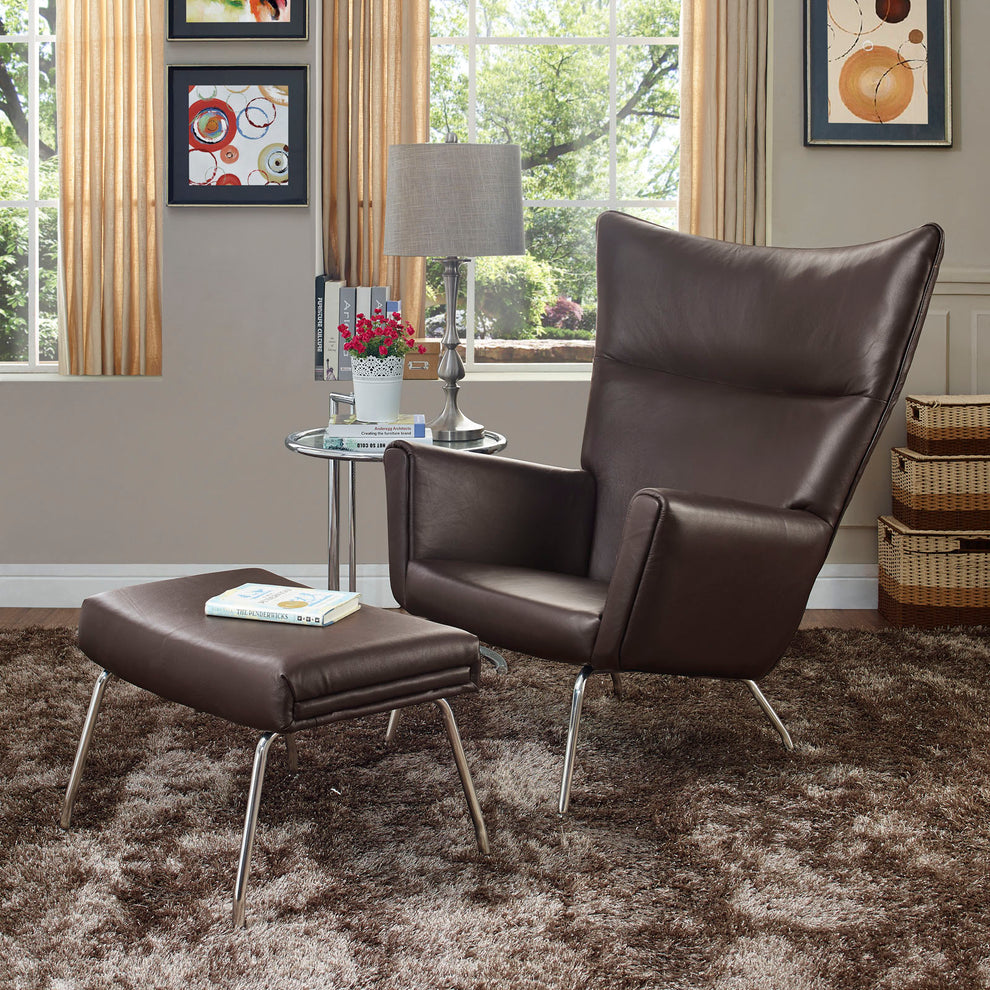 Class Leather Lounge Chair By Modway - EEI-287 | Lounge Chairs | Modishstore - 7