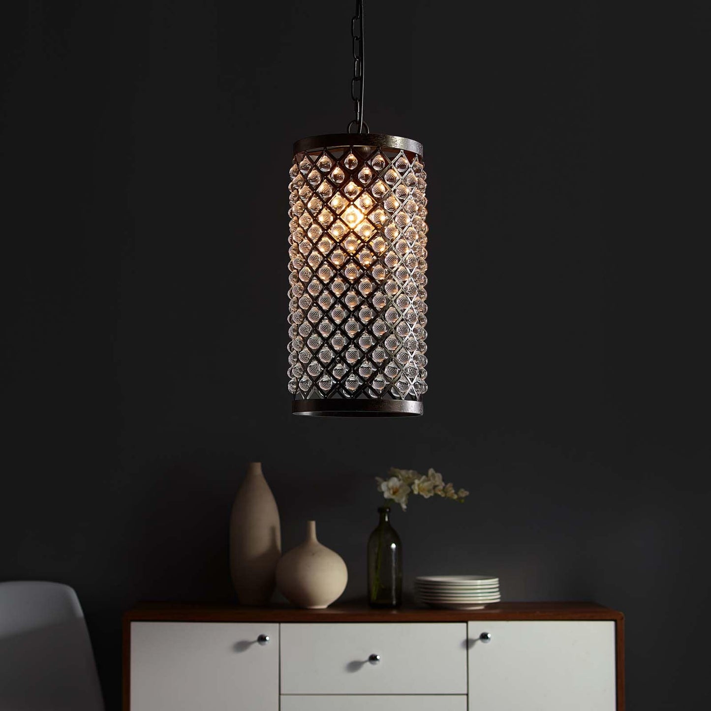 Modway Reflect Glass and Metal Pendant Chandelier | Chandeliers | Modishstore