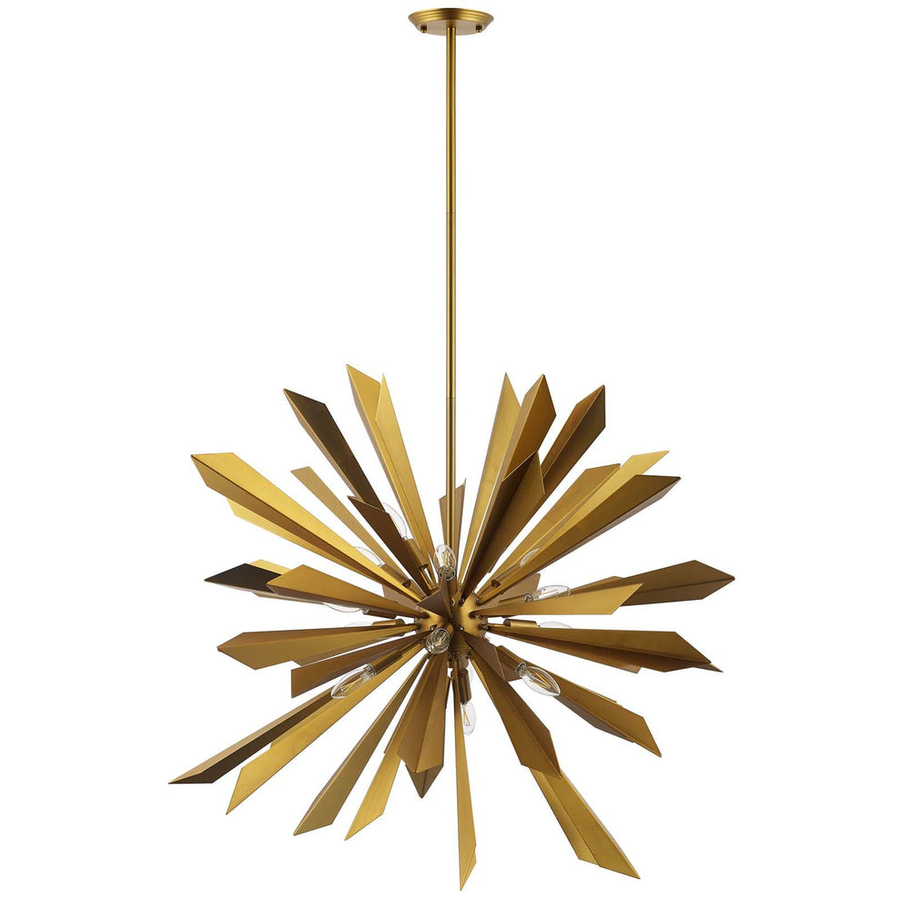 Pervade Starburst Brass Pendant Light Chandelier By Modway - EEI-2894 | Chandeliers | Modishstore - 2