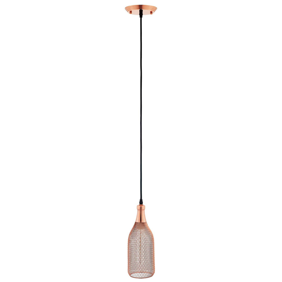 Glimmer Bottle-Shaped Rose Gold Pendant Light By Modway - EEI-2900 | Pendant Lamps | Modishstore - 2