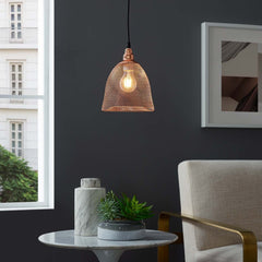Glimmer Bell-Shaped Rose Gold Pendant Ligh By Modway - EEI-2902