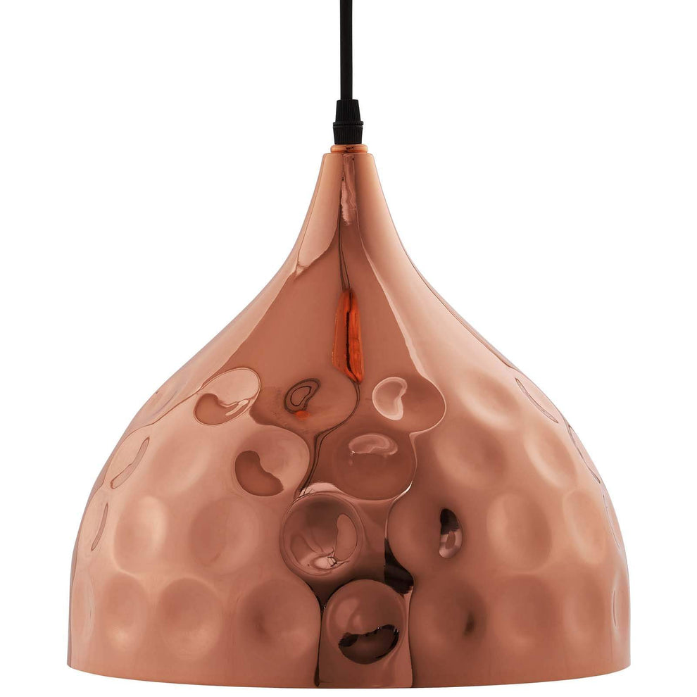 Dimple 11" Bell-Shaped Rose Gold Pendant Light By Modway - EEI-2904 | Pendant Lamps | Modishstore - 2