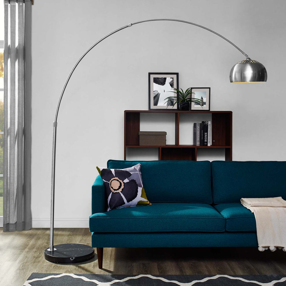 Sunflower Round Marble Base Floor Lamp By Modway - EEI-2906 | Floor Lamps | Modishstore - 1