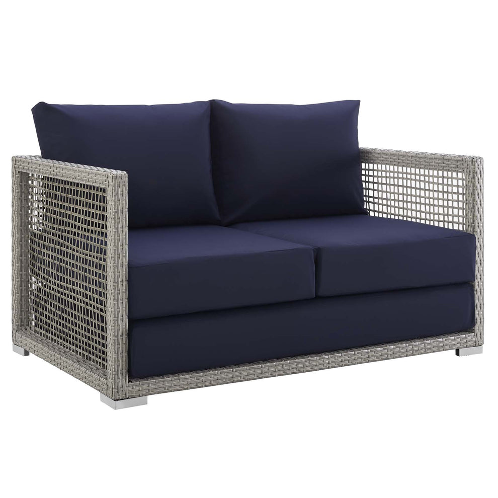 Modway Aura Outdoor Patio Wicker Rattan Loveseat - EEI-2924 | Outdoor Sofas, Loveseats & Sectionals | Modishstore - 2