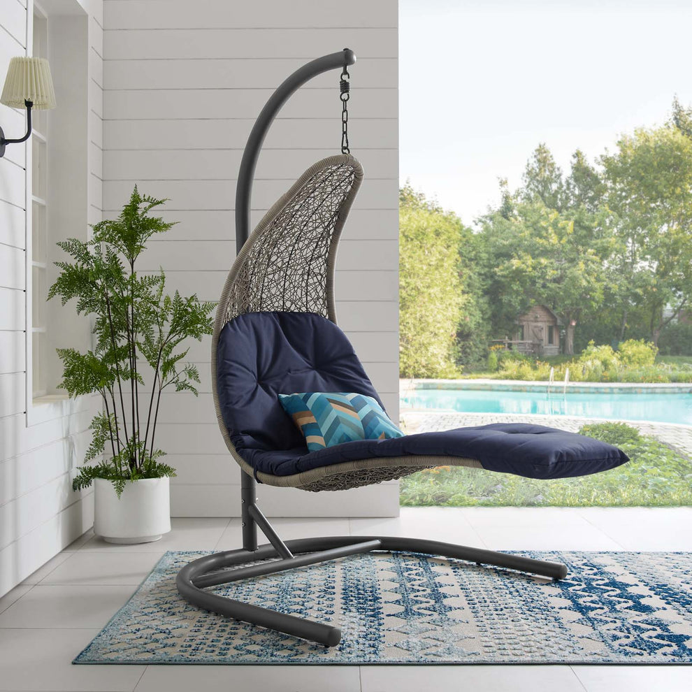 Modway Landscape Hanging Chaise Lounge Outdoor Patio Swing Chair - EEI-2952 | Outdoor Porch Swings | Modishstore - 23